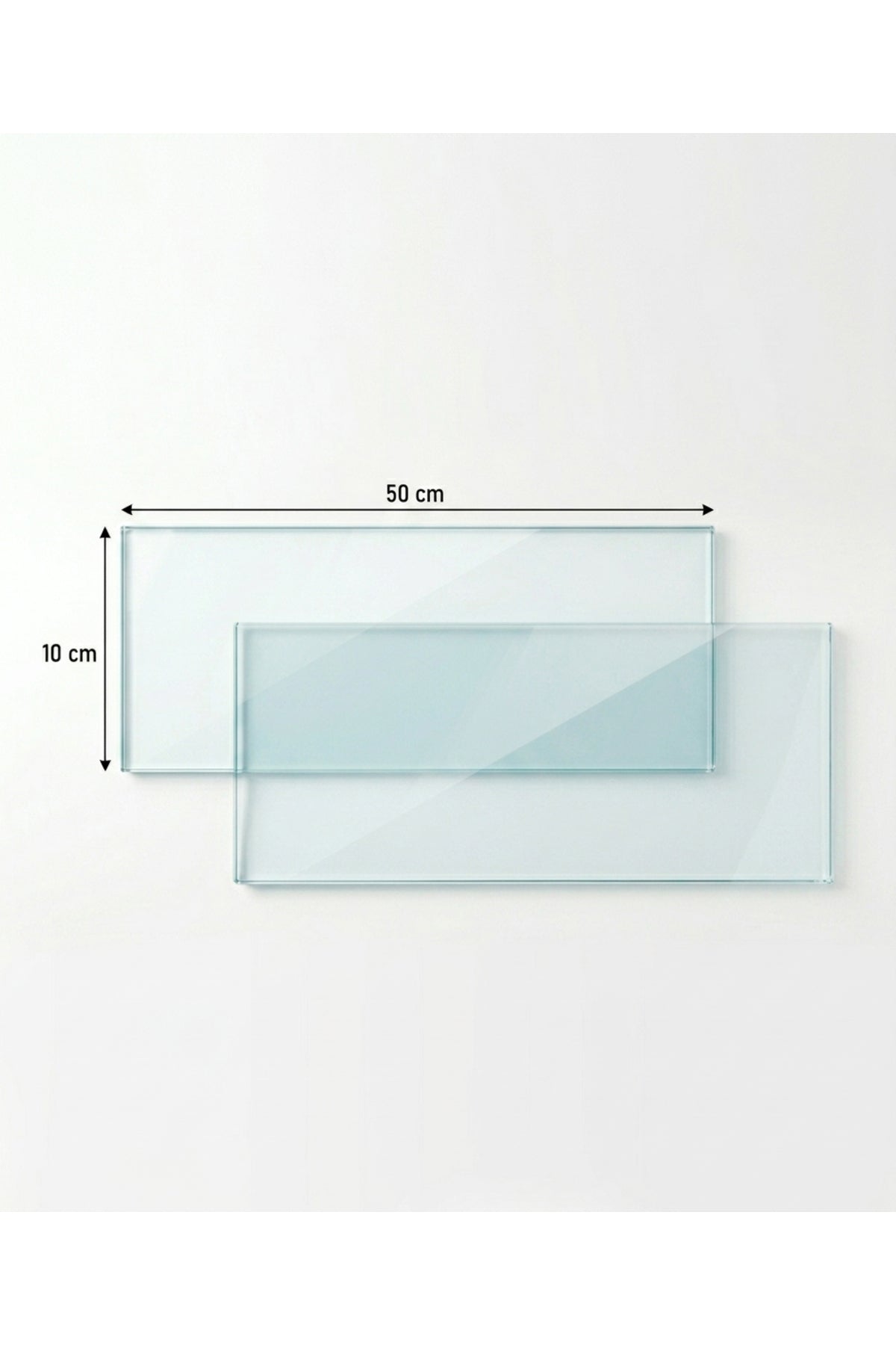 Masaüstü Şömine Camı 5 mm Temperli 50x10cm - 2 ADET